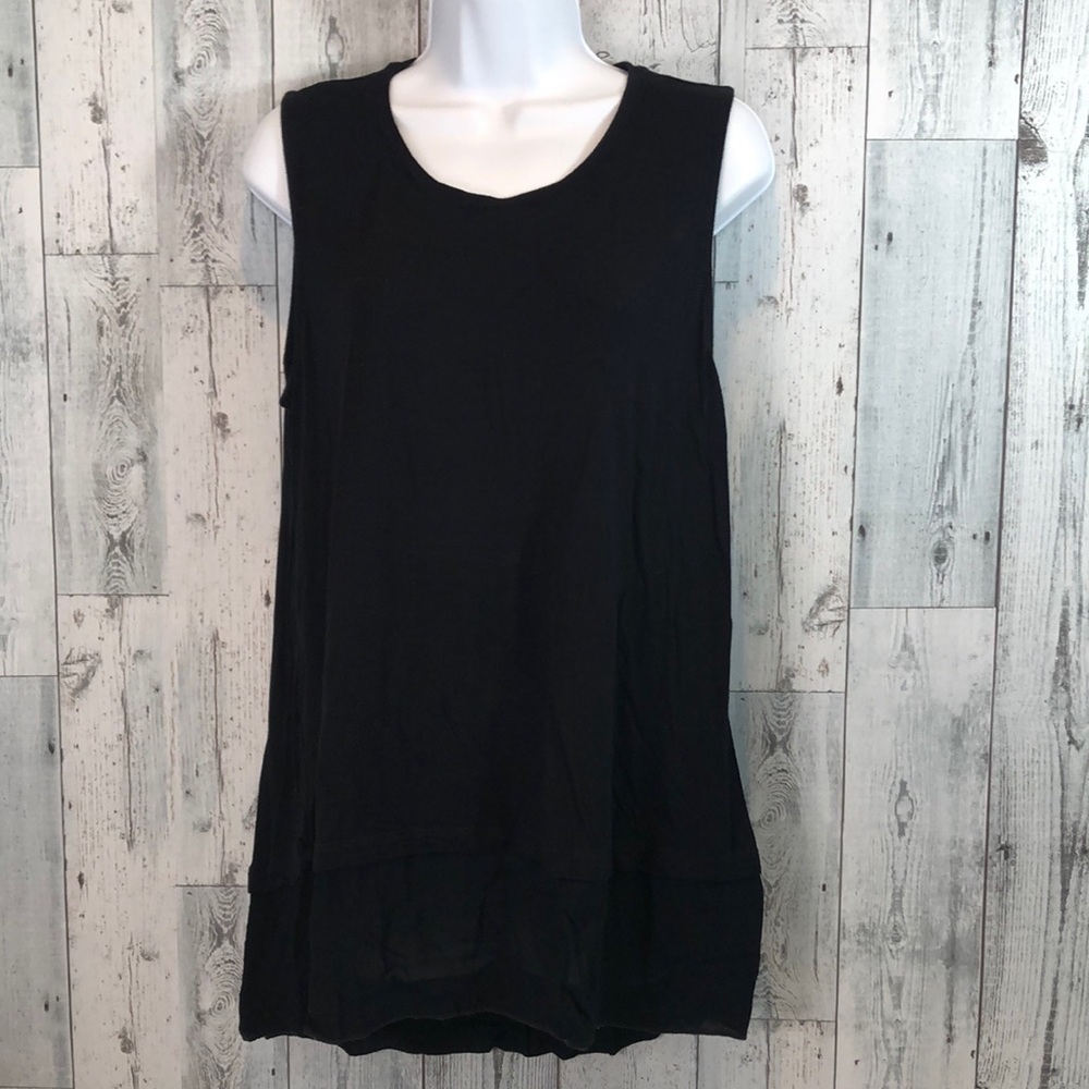 Soft Surroundings Eden Tiered Tank Black Large